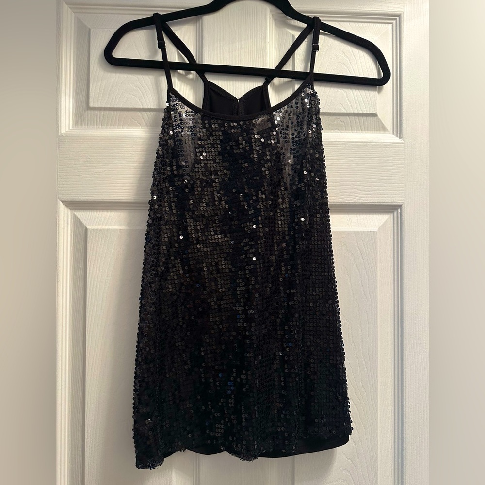 Sheer sequins blouse